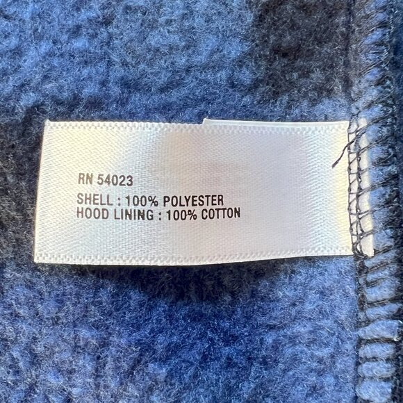 GAP KIDS Boys Full Zip Polar Fleece Hoodie Jacket Size L Blue Pixel Print EUC - Picture 8 of 9